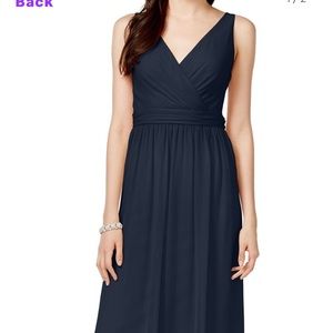 Adrianna Papell Navy chiffon gown